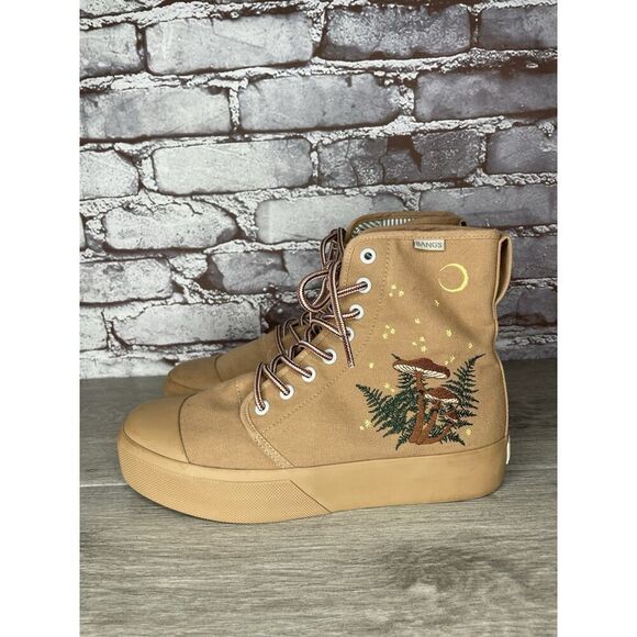 BANGS Shoes Hi Top Carolina Trees Rust Black High Top Sneakers Women 8.5M US/39 - Picture 14 of 16